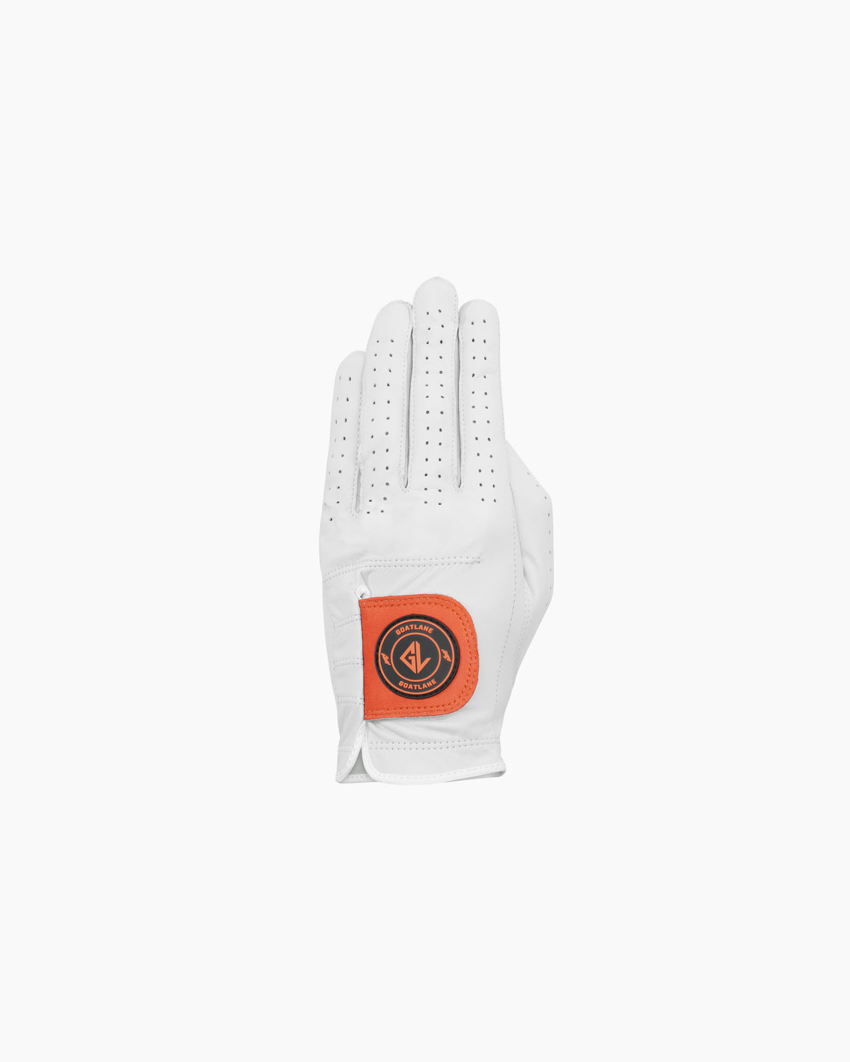 White/Orange Glove Cabretta Leather